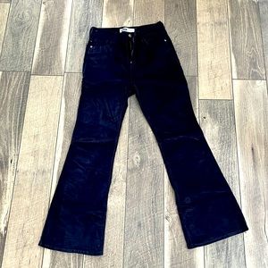 Blue Velvet Flare Pants